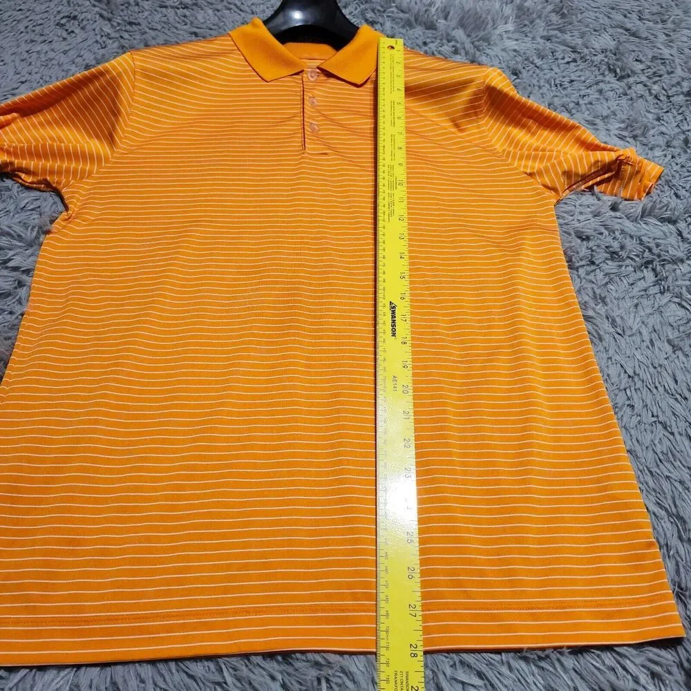 NIKE GOLF Polo Shirt Mens Medium Orange‎ Short Sleeve DRI-FIT Stretch Polyester